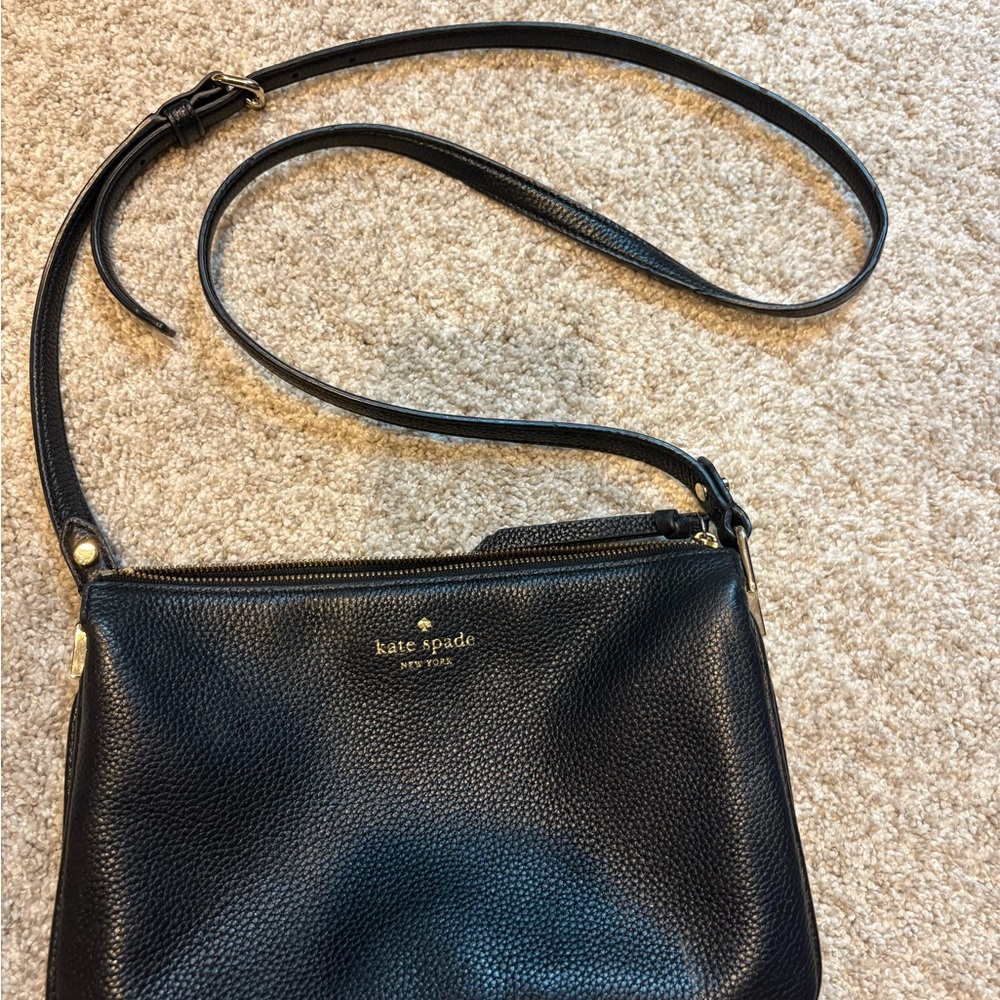 Kate Spade Black Leather Crossbody Bag